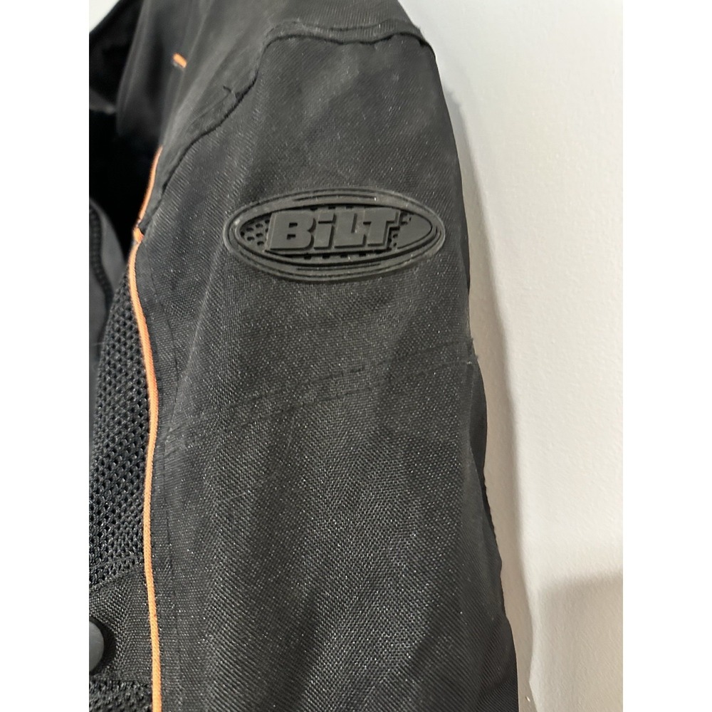 Custom Bilt Men XL Black Motorcycle Jacket Biker Moto Racing Padded Y2K - Picture 6 of 14